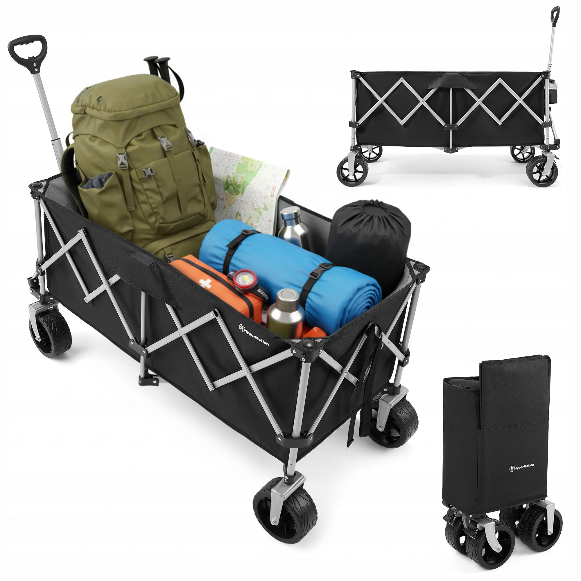 XXL 250L Beach Garden Transport Trolley HyperMotion
