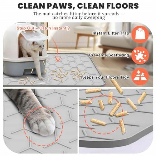 XXL 88X56 CM SILICONE WATERPROOF Silicone CAT LITTER BOX MAT Manufacturer code Bez marki