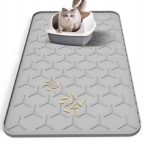 XXL 88X56 CM SILICONE WATERPROOF Silicone CAT LITTER BOX MAT