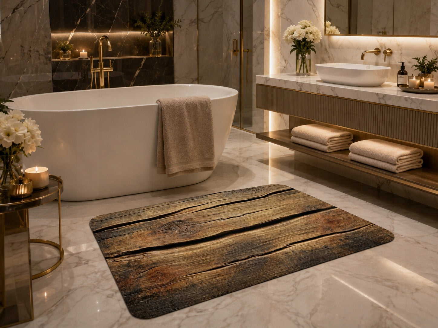 XXL BATHROOM MAT NON-SLIP QUICK-DRYING BATHROOM RUG 50x80 Manufacturer code PIRYT