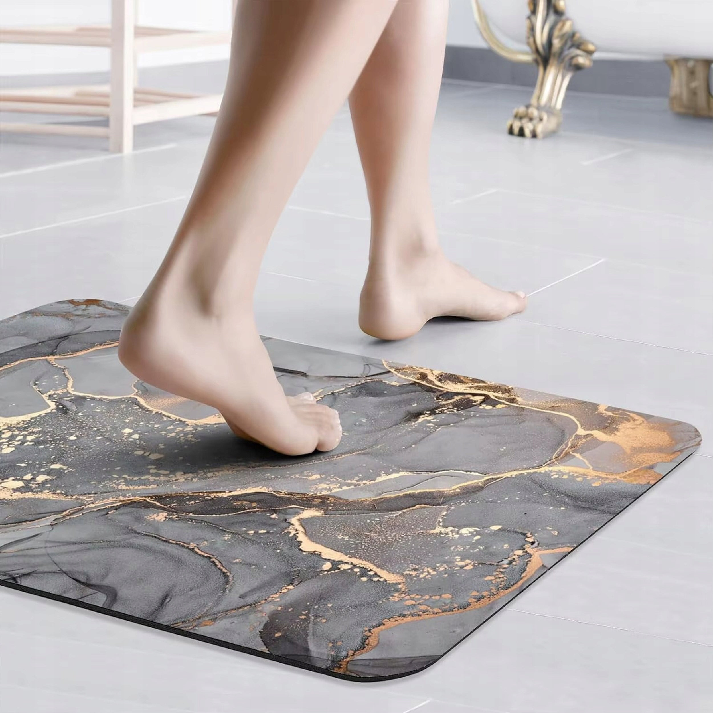 XXL BATHROOM RUG NON-SLIP QUICK-DRYING 50x80 Product width 50 cm