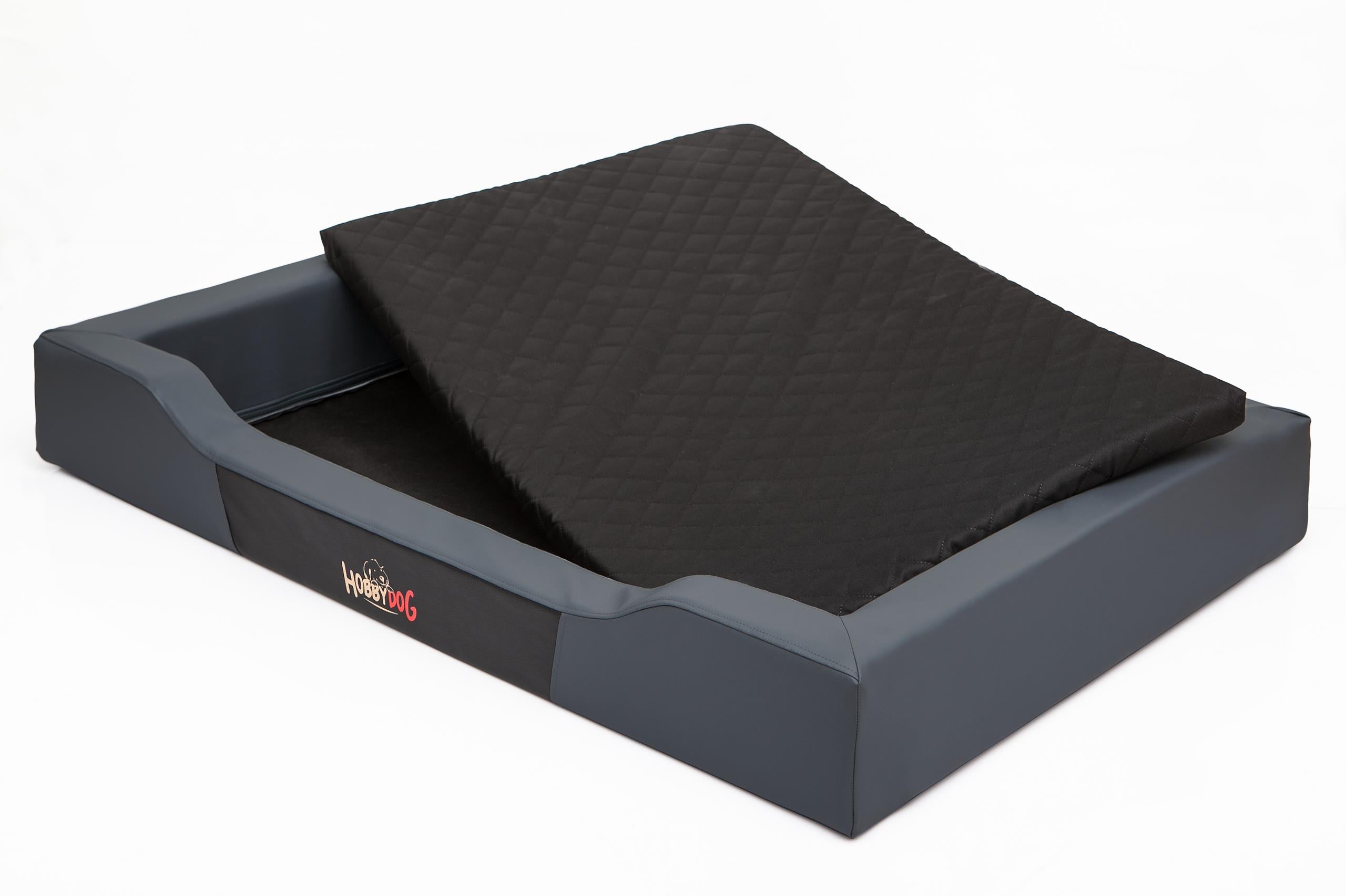 XXL BED DOG COUCH BED with ECO LEATHER Color multicolor