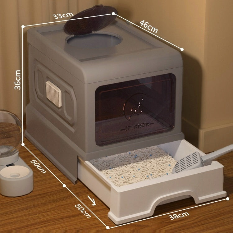 XXL Cat Cuvette Closed Drawer Anti-Fragrance Large and Top Output