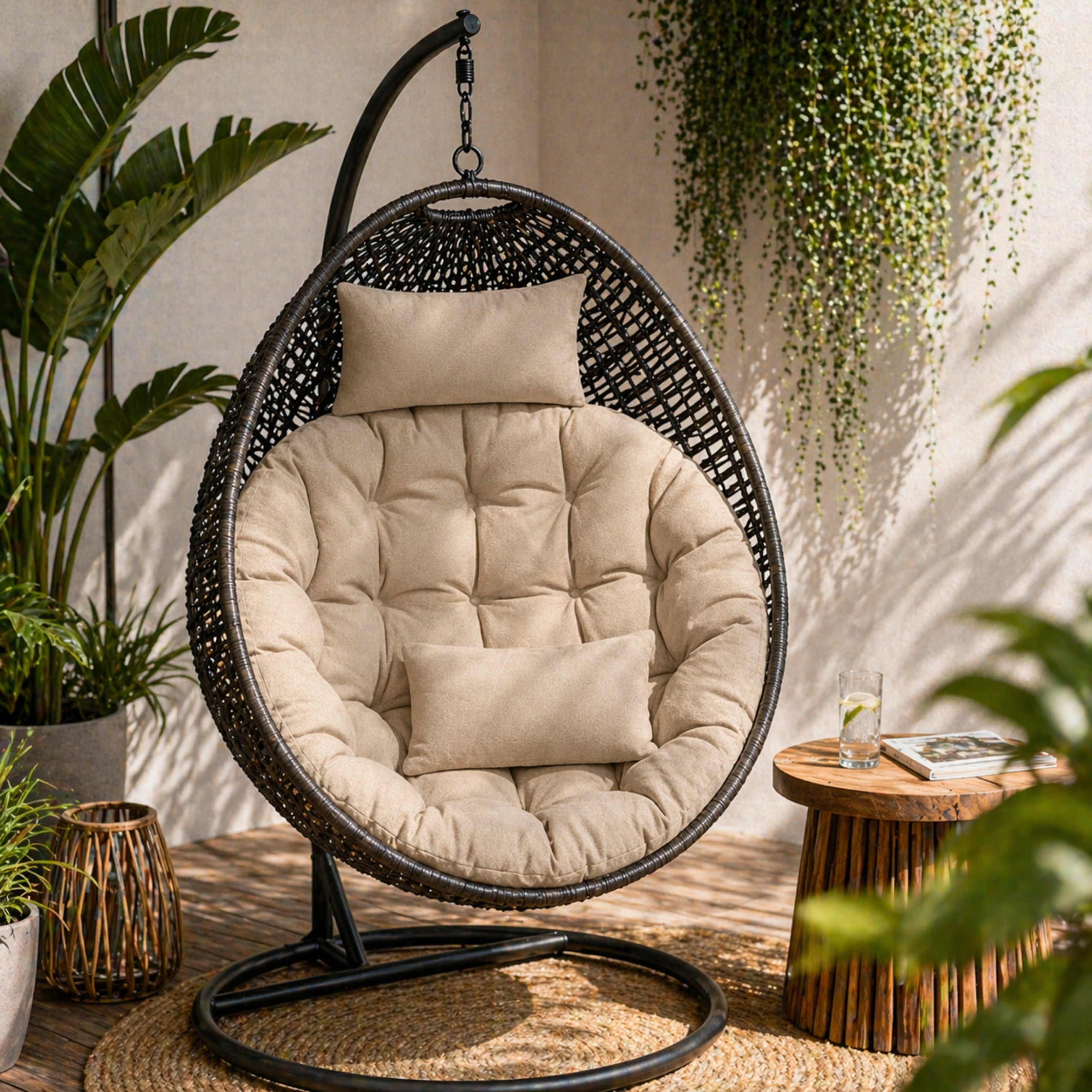 XXL Cocoon Swing Cushion Thick Soft Waterproof Garden PREMIUM Packaging status original