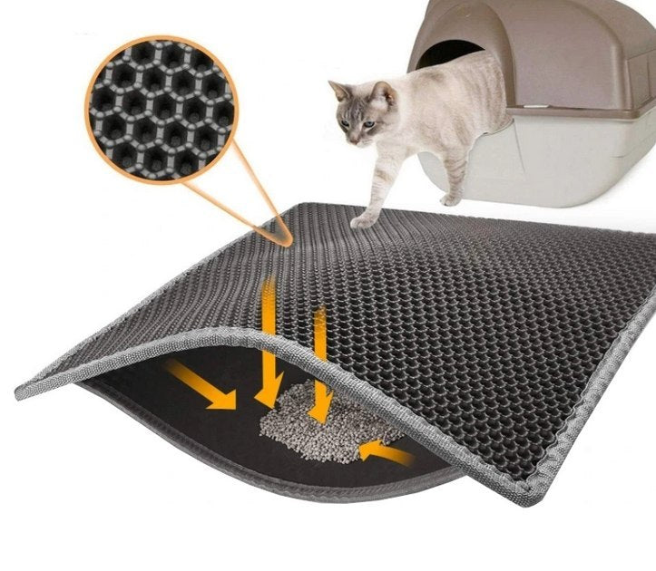 XXL Double Layer Cat Litter Box Wiper Mat - 90cm x 60cm x 2cm