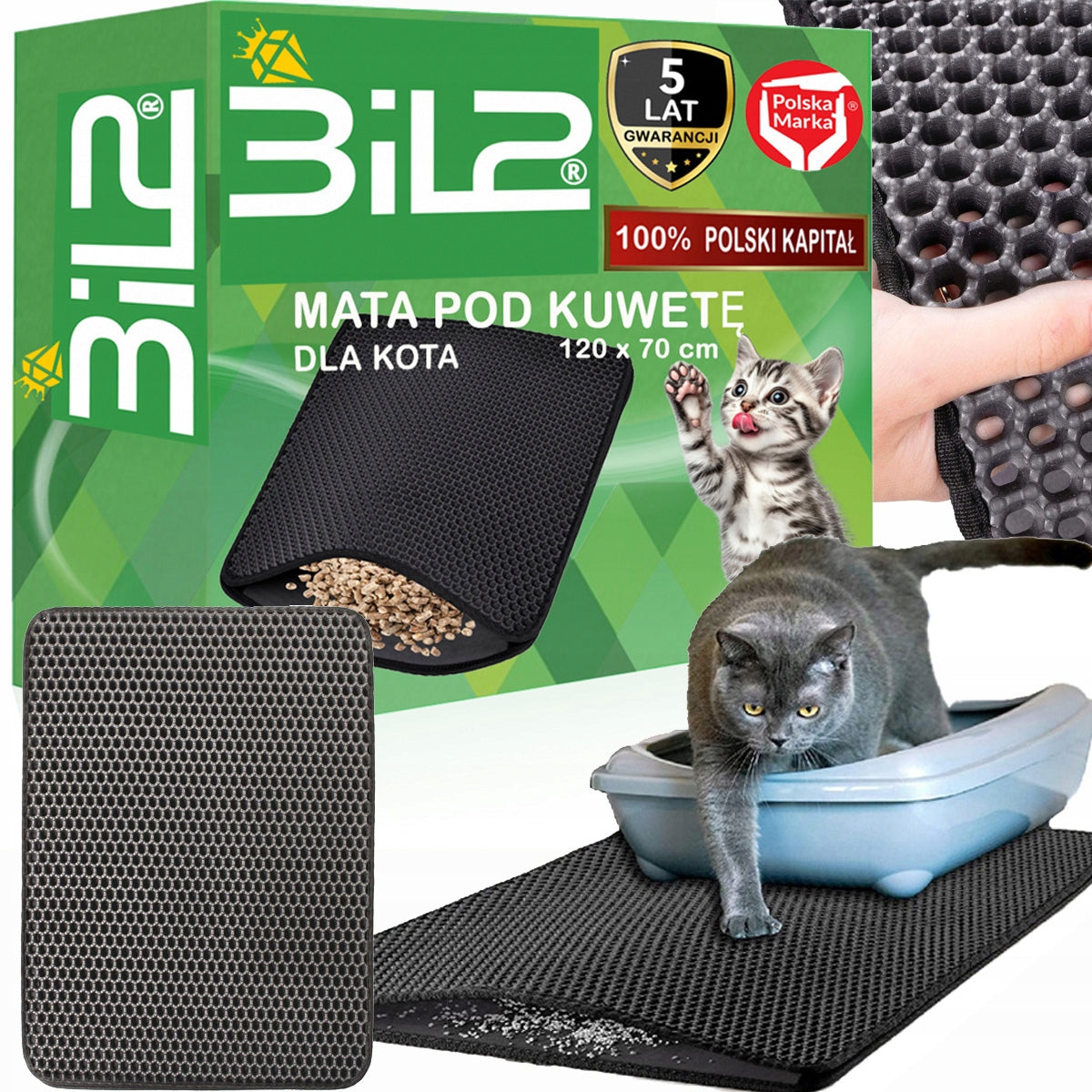 XXL Double Sided Cuvette Mat for Cat BiL2 Black