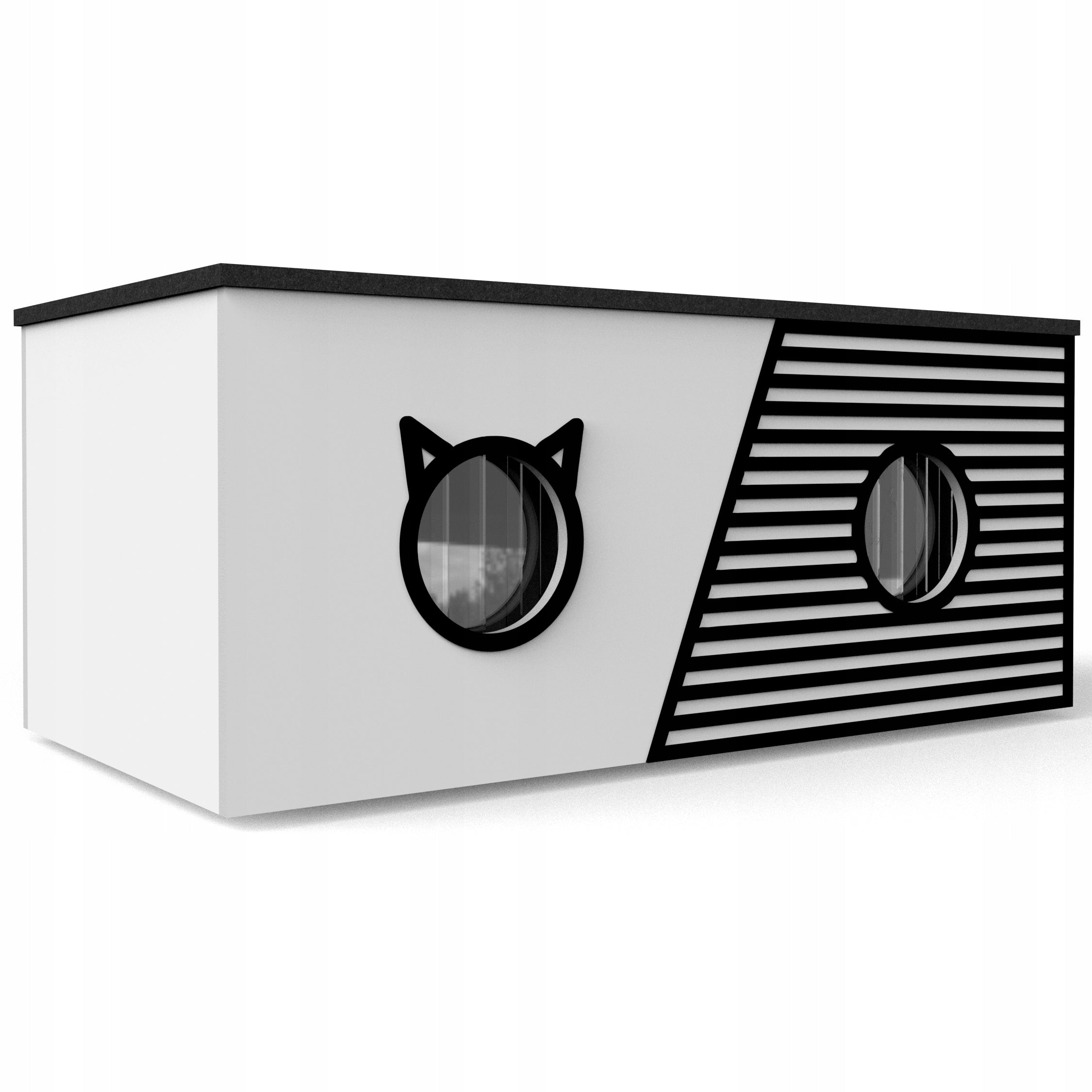 XXL INSULATED BOOTH INSULATED HOUSE CAT BED FOR WINTER Color black