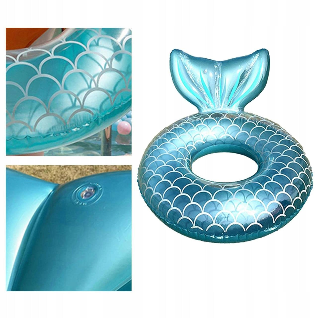 XXL Inflatable Swimming Wheel Mermaid Tail 120X100cm Packaging status original