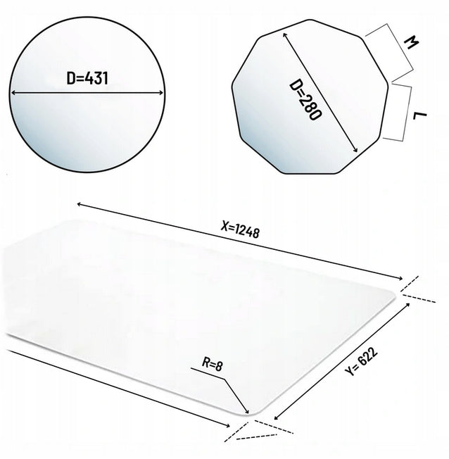 XXL PROTECTIVE MAT CHAIR PAD ARMCHAIR 2x1 Product width 200 cm