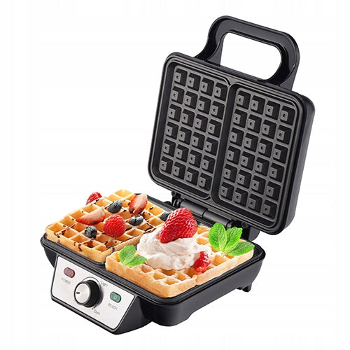 XXL Waffle Iron 2 Large Waffles Strong 1600W Smooth Power Adjustment NON-STICK Power rating 1600 W