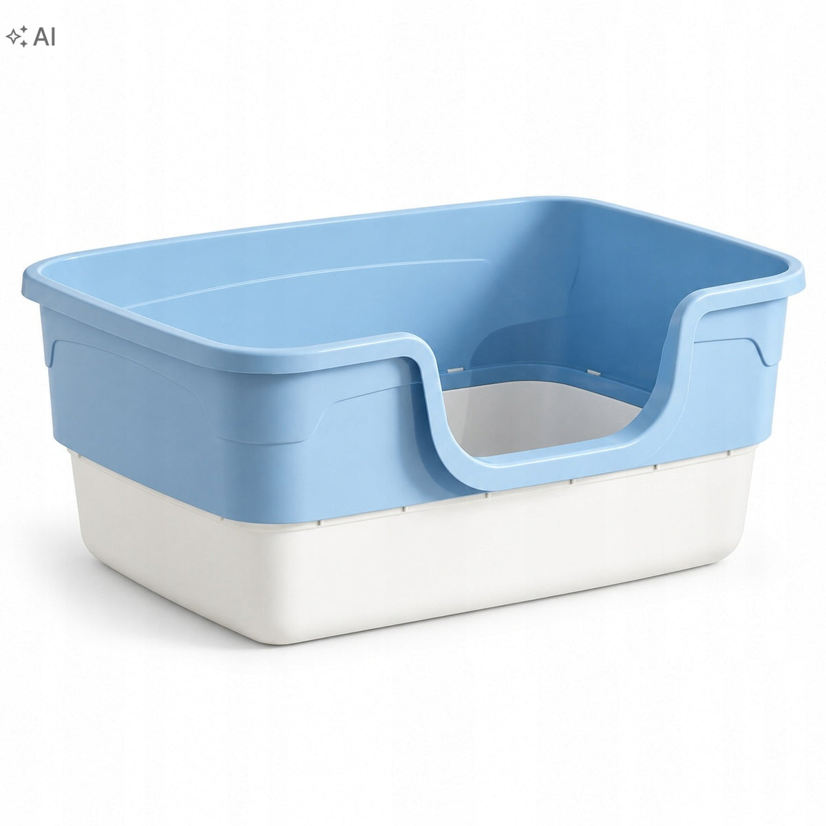 XXL cat litter box with filter 55x39x25 cm blue