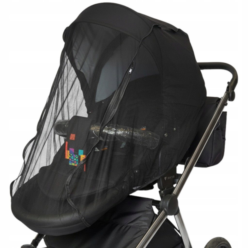 XXL mosquito net for baby stroller | black universal net