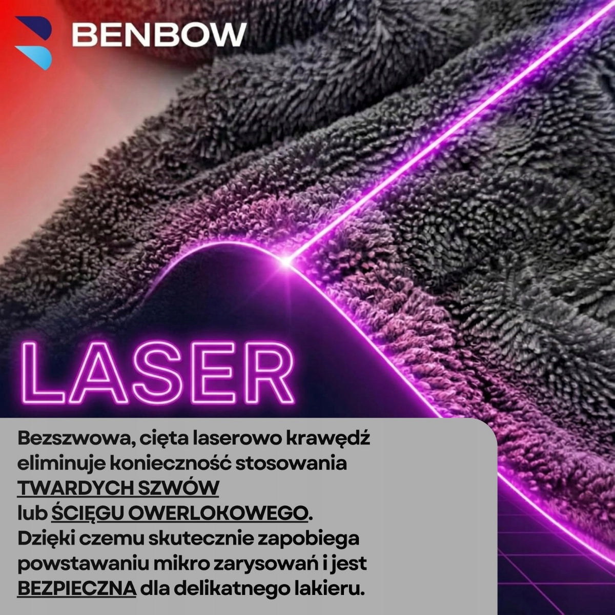 XXL towel for drying 90x73cm 1100 GSM Twisted Saw BenBow Manufacturer code Benbow-631