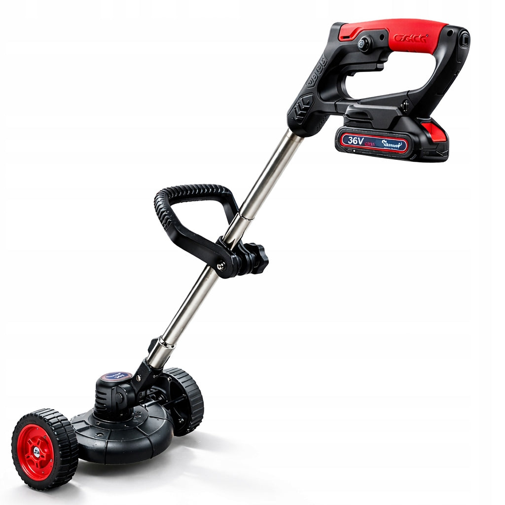 XXXL CORDLESS TRIMMER GARDEN SCYTHE BRUSH CUTTER ON WHEELS 36V 2xAKU Tool weight 2 kg