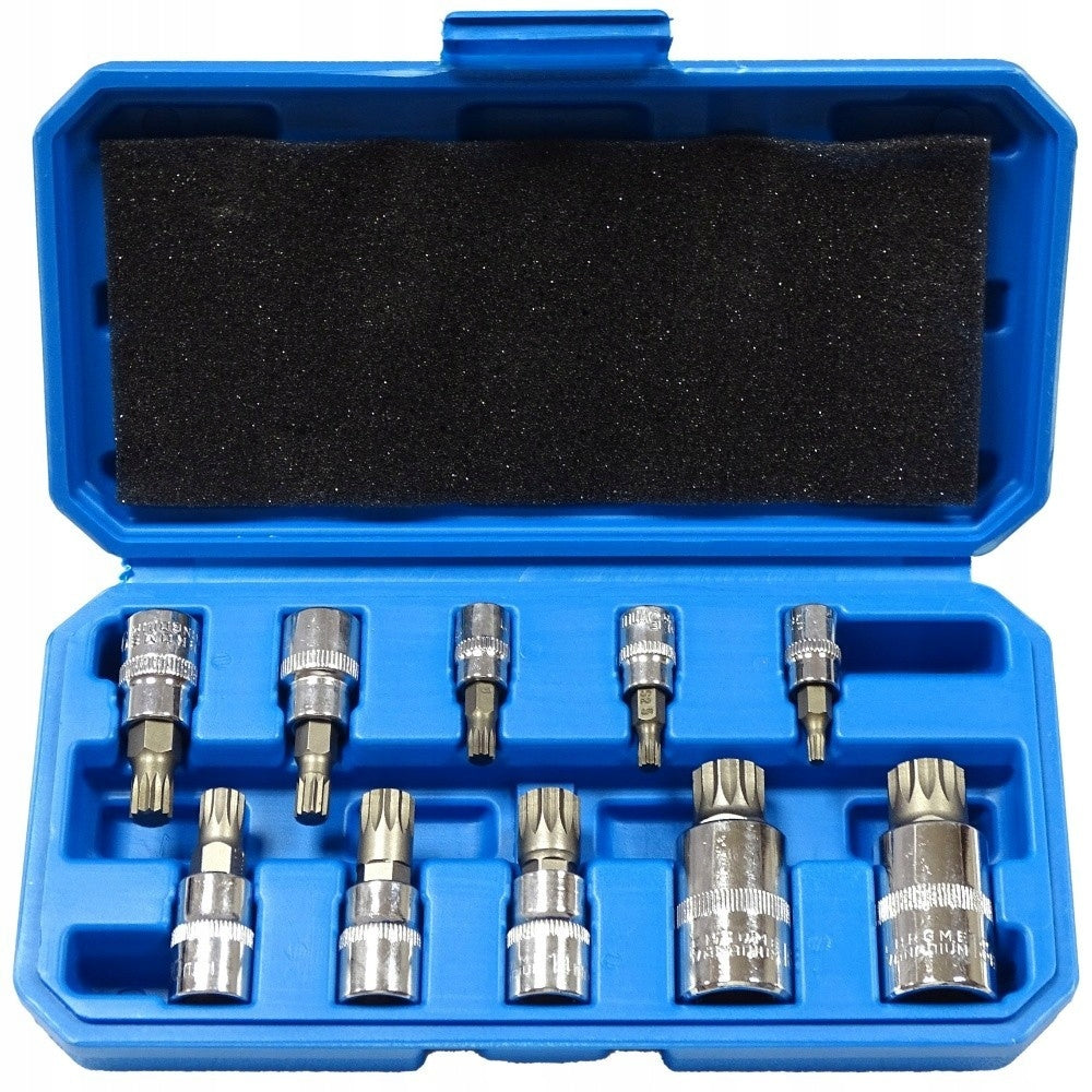 XZN SPLINE M4-M18 SOCKET WRENCHES 10 PCS.