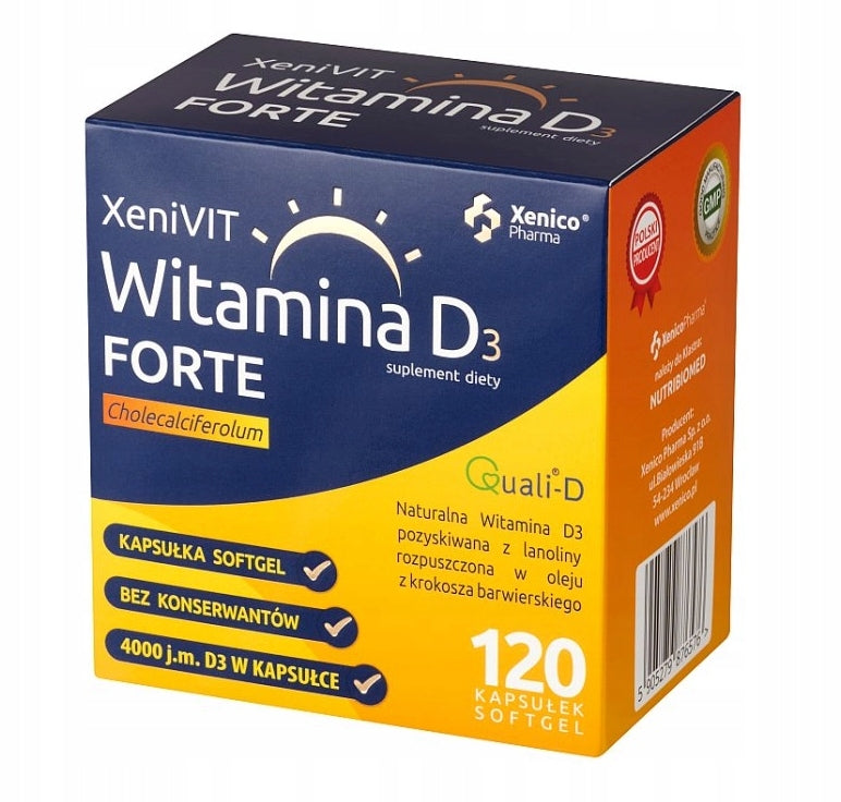 XeniVIT Vitamin D 4000 Forte 120 capsules Xenico