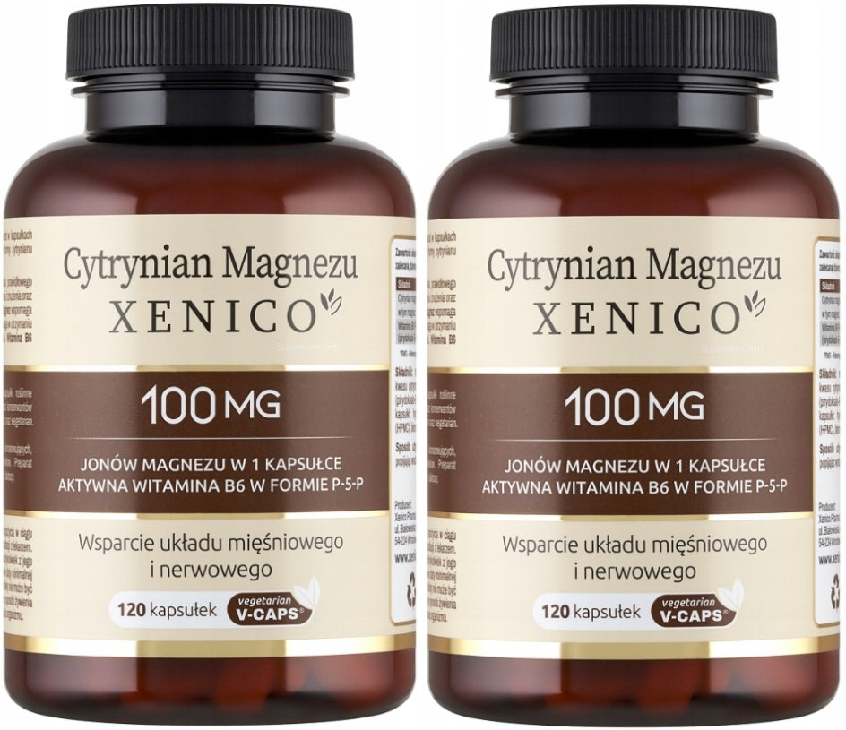 Xenico Magnesium Citrate Xenico 120 kaps. Immunity Nervous System Fatigue