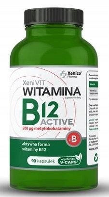 Xenico Pharma VITAMIN B12 ACTIVE pure highly absorbable dose of 90 caps.