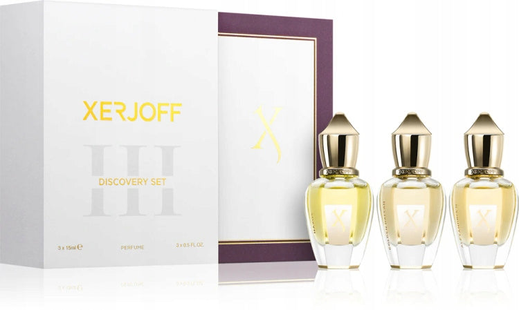 Xerjoff Discovery Set III Perfume 3x15ml Naxos+Alexandria II+Golden Dallah Packaging status original