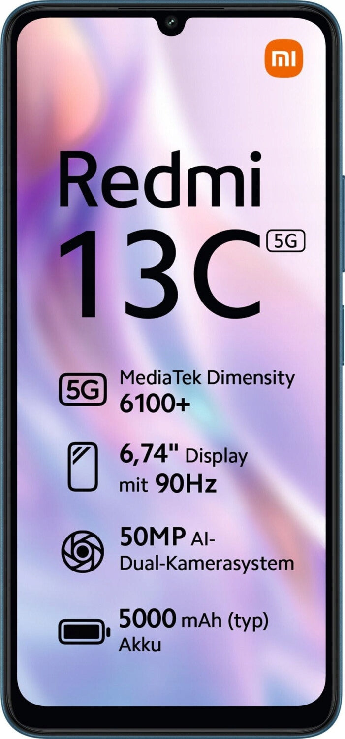 Xiaomi Redmi 13C 5G | Twilight Blue | 4/128GB | 6.74" | IP52 | 5000mAh | PL Packaging status original