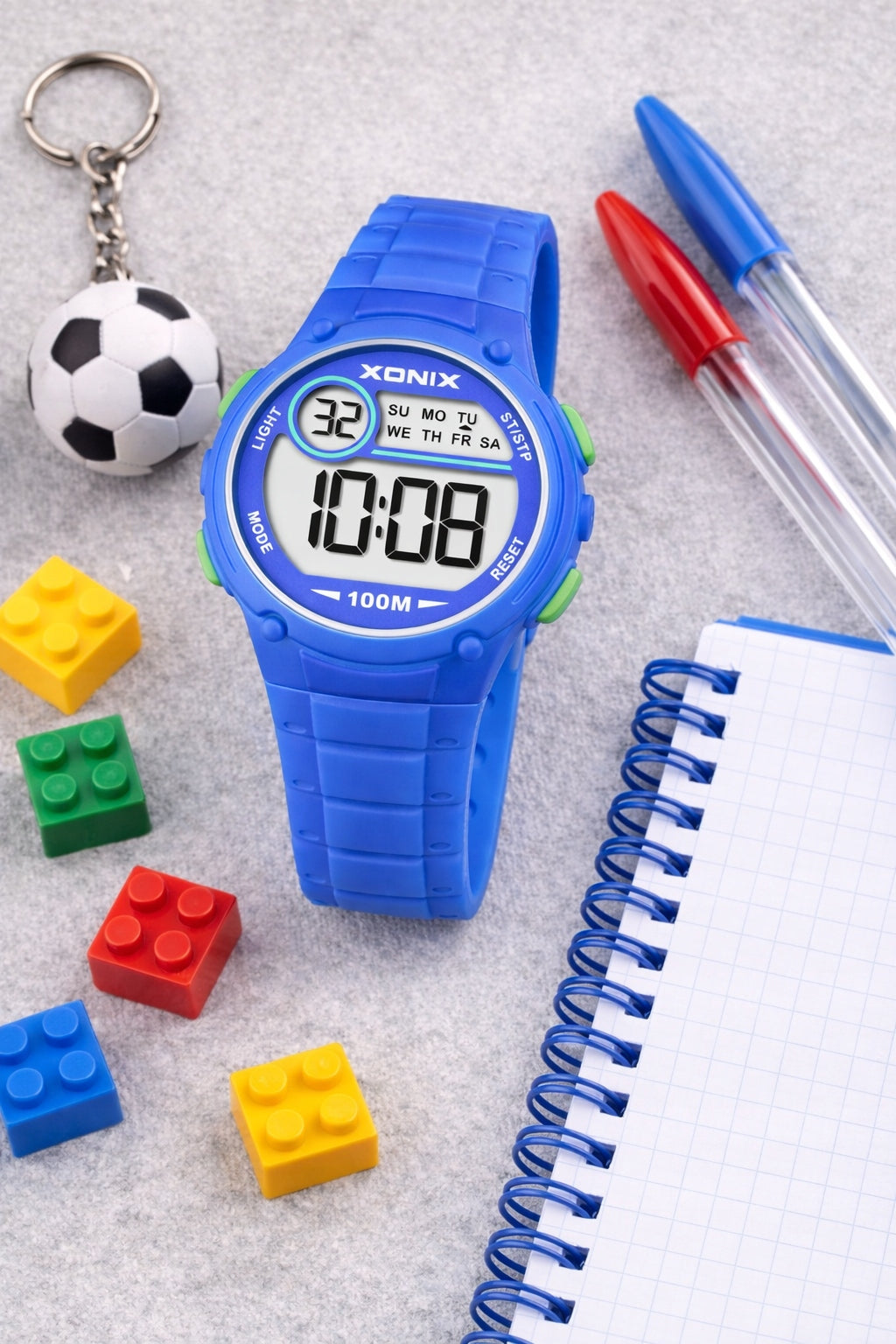 Xonix watch for boy blue illuminated waterproof electronic Packaging status original