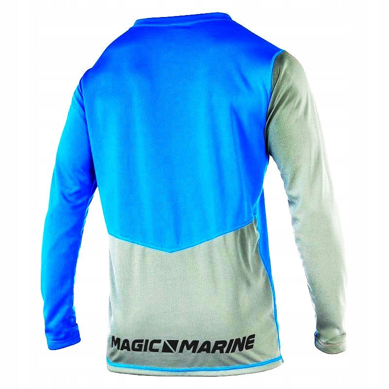 Y4683 MAGIC MARINE T-shirt Cube Quickdry L/S upv 50+ Color blue