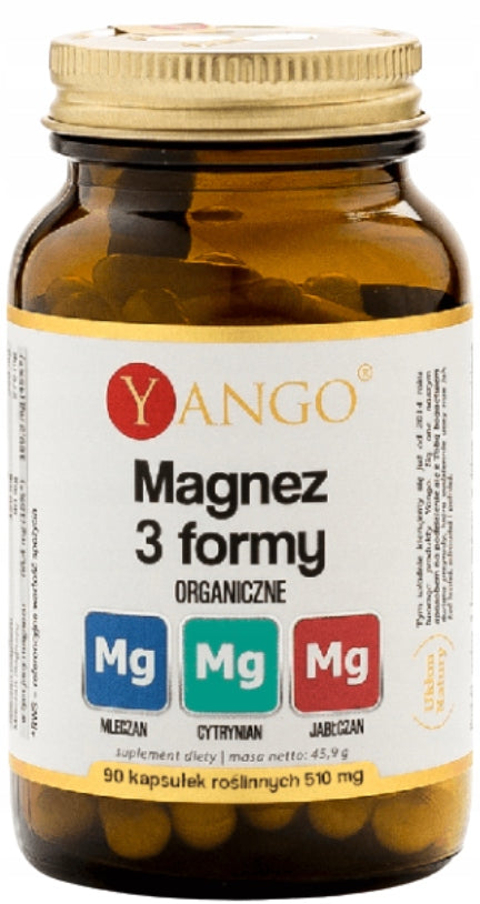 YANGO Magnesium 3 forms lactate citrate malate 90 capsules