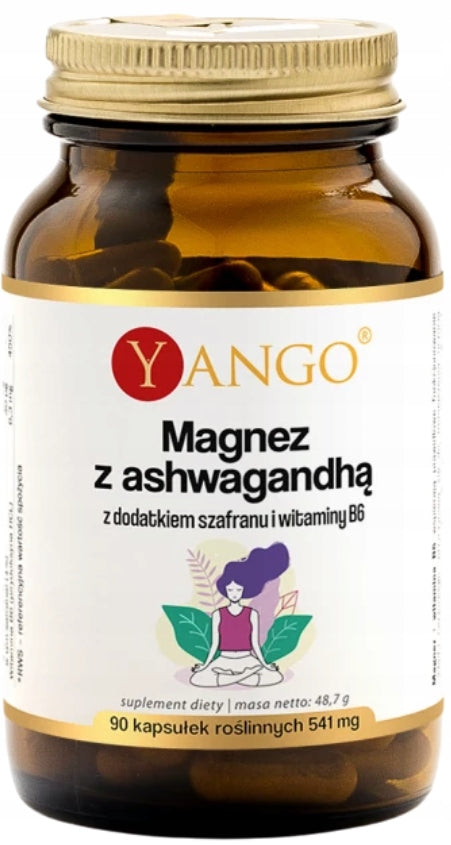 YANGO Magnesium with ashwagandha saffron and vitamin B 90 capsules