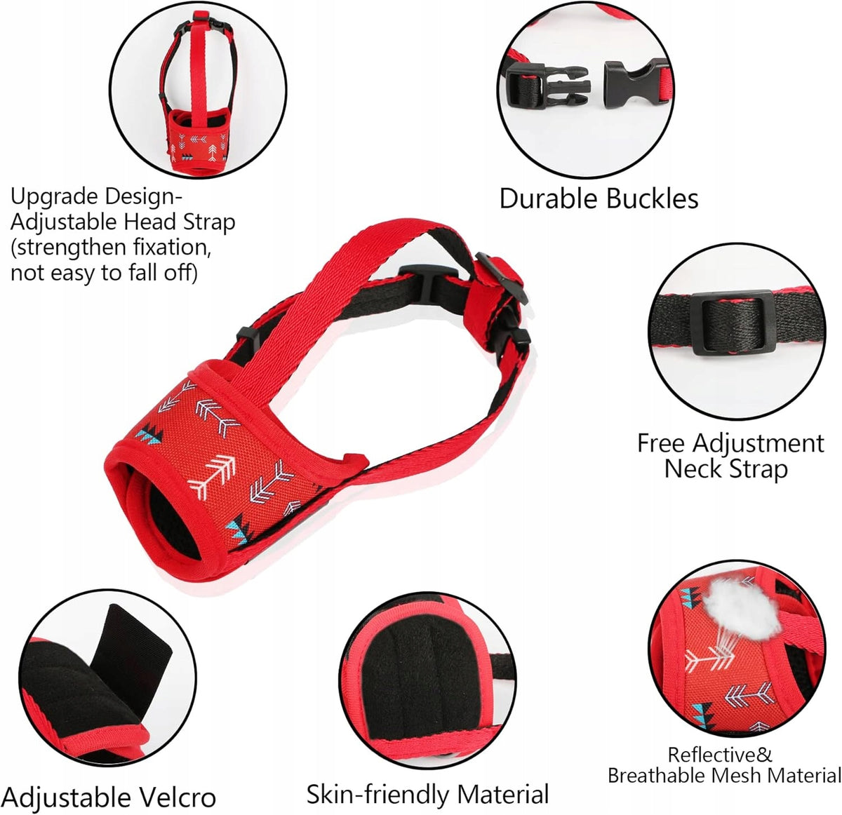 YAODHAOD dog muzzle super soft nylon anti-bite r M Manufacturer code 775236