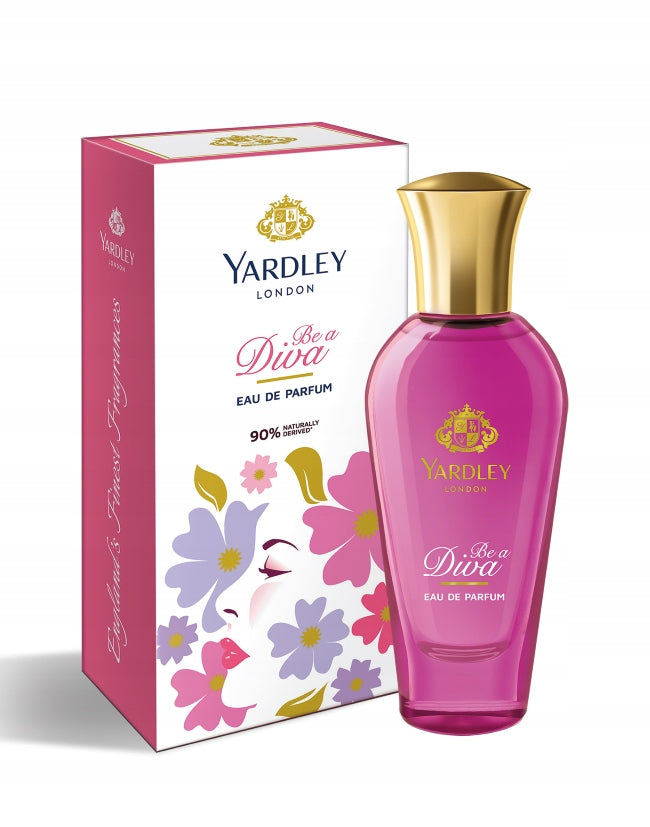 YARDLEY London Be a Diva EDP 30ml dámská parfémovaná voda 90% natural