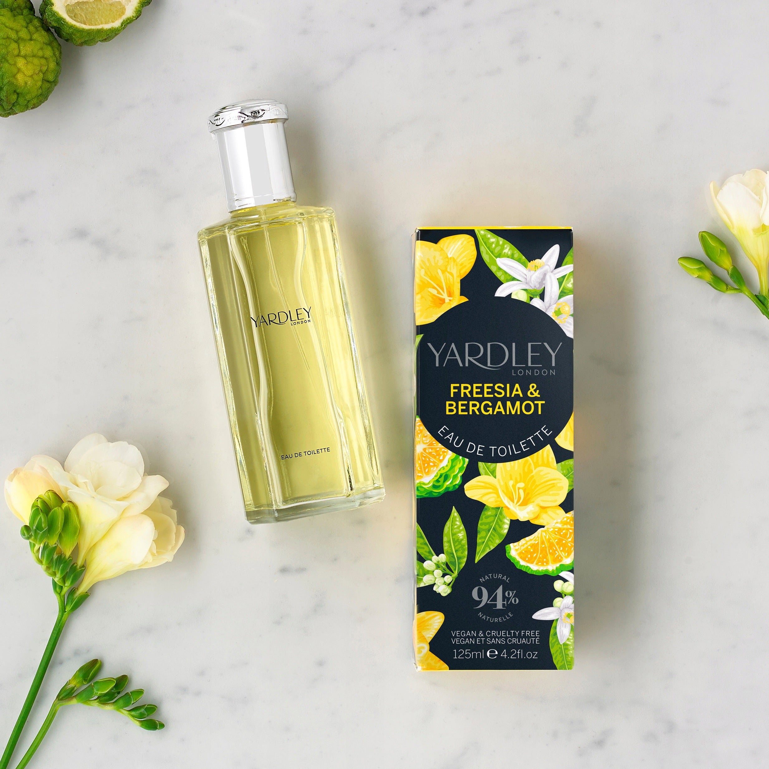 YARDLEY eau de toilette women's EDT 125 ml FREESIA AND BERGAMOT Packaging status original