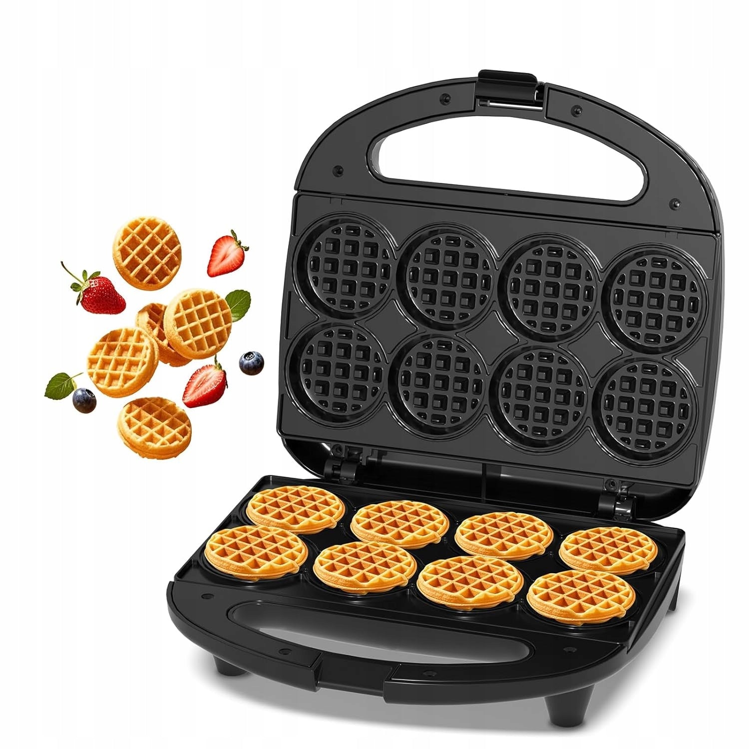YASHE Mini Waffle Iron 8x5 cm Nonstick Coating