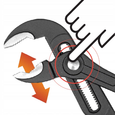 YATO ADJUSTABLE PLIERS FOR MAXI PIPES WITH BUTTON 175MM 42MM FORGED CrV STEEL Customs tariff code 82032000