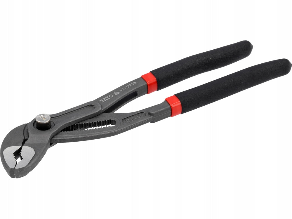 YATO ADJUSTABLE PLIERS FOR MAXI PIPES WITH BUTTON 250MM 65MM FORGED CrV STEEL Kind adjustable pliers