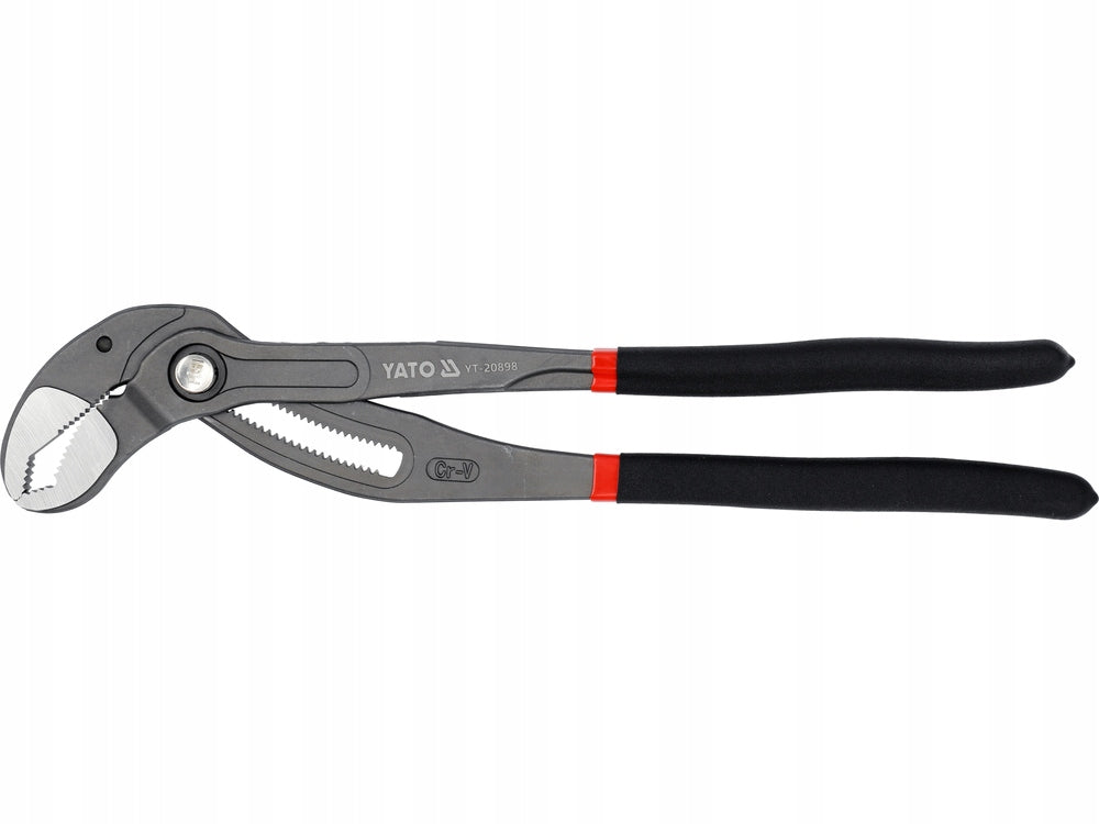 YATO ADJUSTABLE PLIERS FOR MAXI PIPES WITH BUTTON 400MM 100MM FORGED CrV STEEL