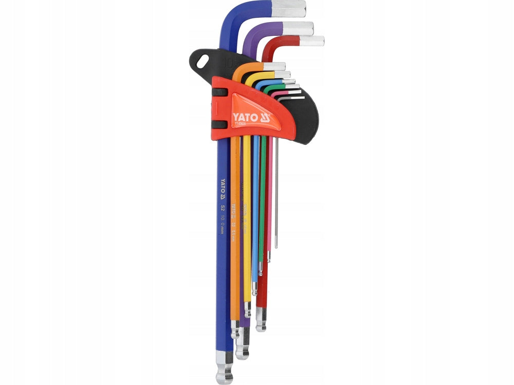 YATO ALLEN WRENCH SET, BALL 1,5-10MM,9PCS