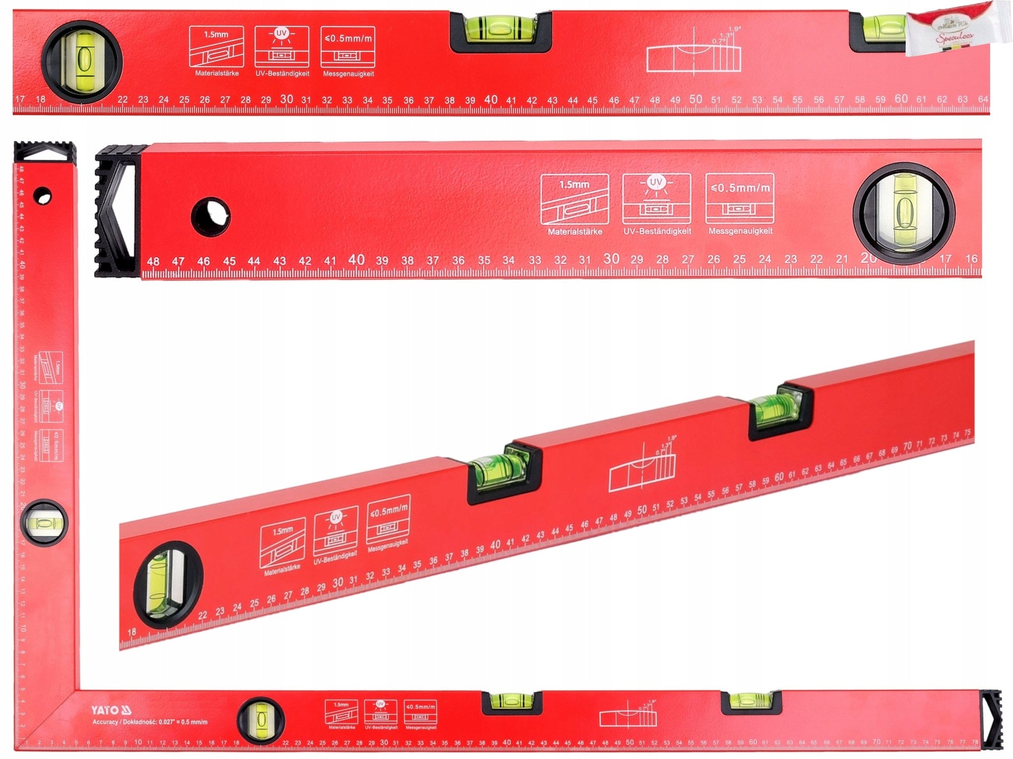 YATO ALUMINIUM ANGLE BAR 1000X500MM YT-70748