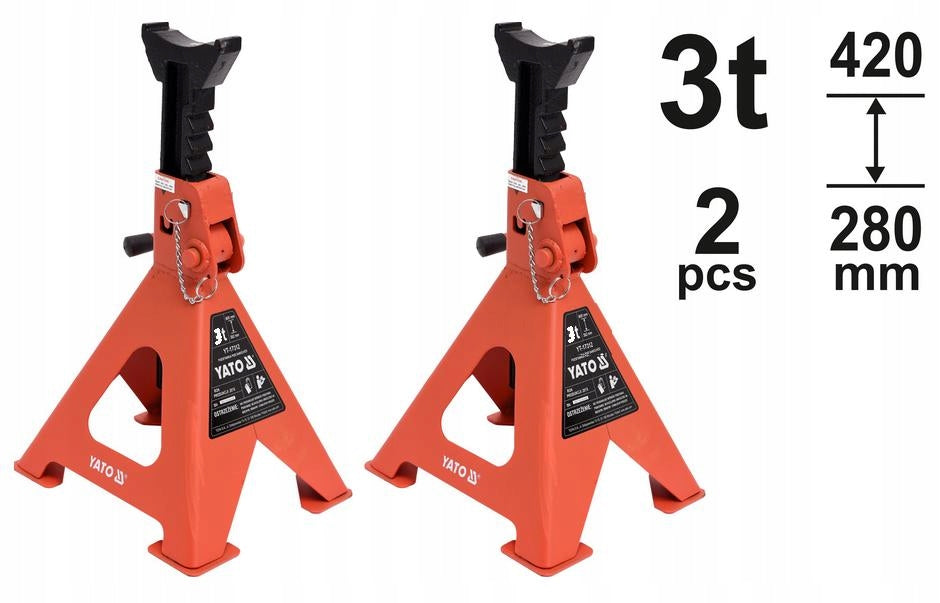 YATO CAR STANDS 3T 2 PCS Product weight with unit packaging 7 kg