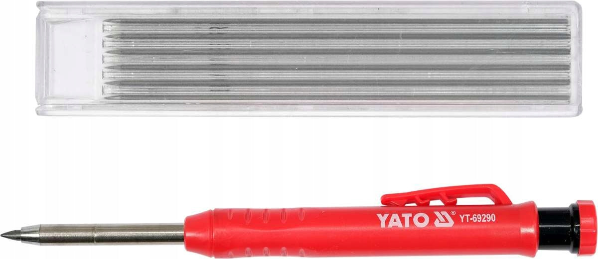 YATO CARPENTRY PENCIL AUTOMATIC PENCIL SHARPENER + 6 pcs HB STYLUS CARTRIDGES Brand Yato