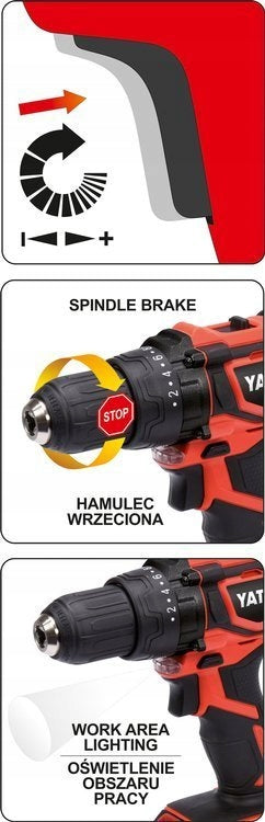 YATO CORDLESS SCREWDRIVER18V WITHOUT BATTERY SOLO YT-82795 Motor type brushless motor