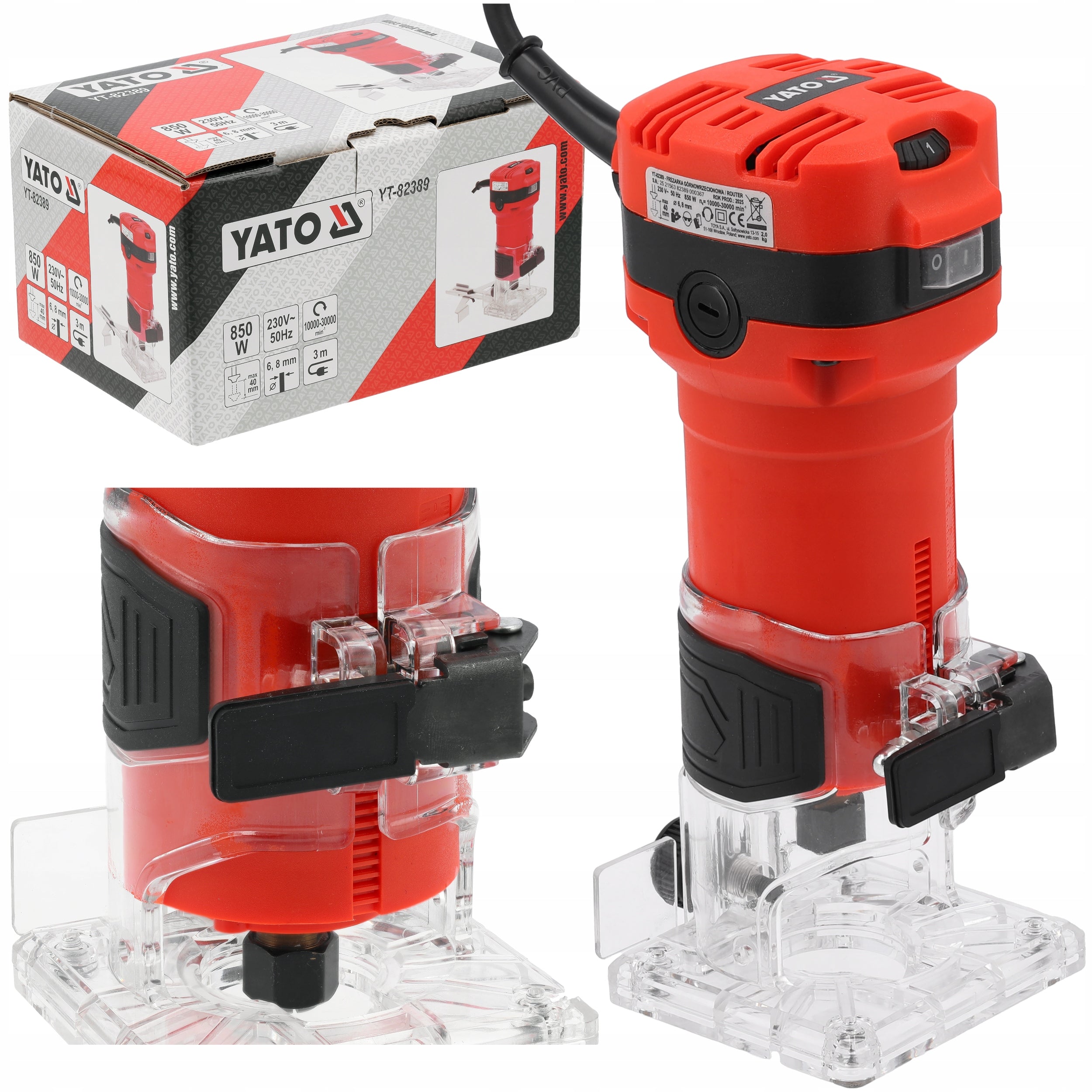 YATO EDGE MILLING MACHINE FOR EDGE MACHINING OF TABLE TOPS 850W 6/8mm