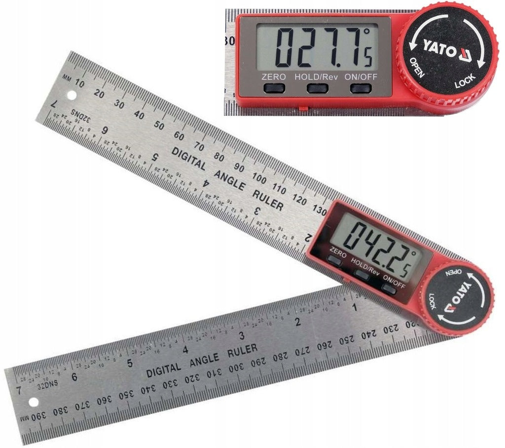 YATO ELECTRONIC PROTRACTOR DIGITAL LCD METAL 200mm 360 degree YT-71003