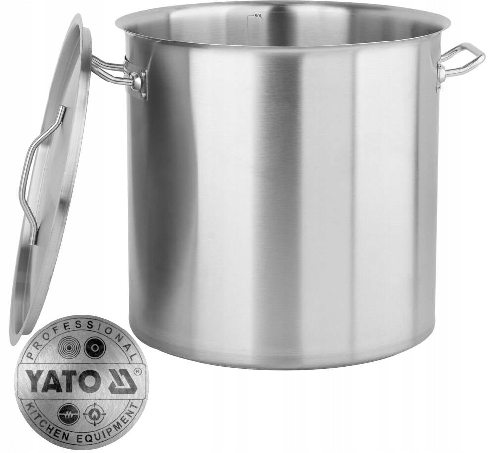 YATO GASTRO POT HIGH LID 45X45 71L STAINLESS STEEL YG-00019