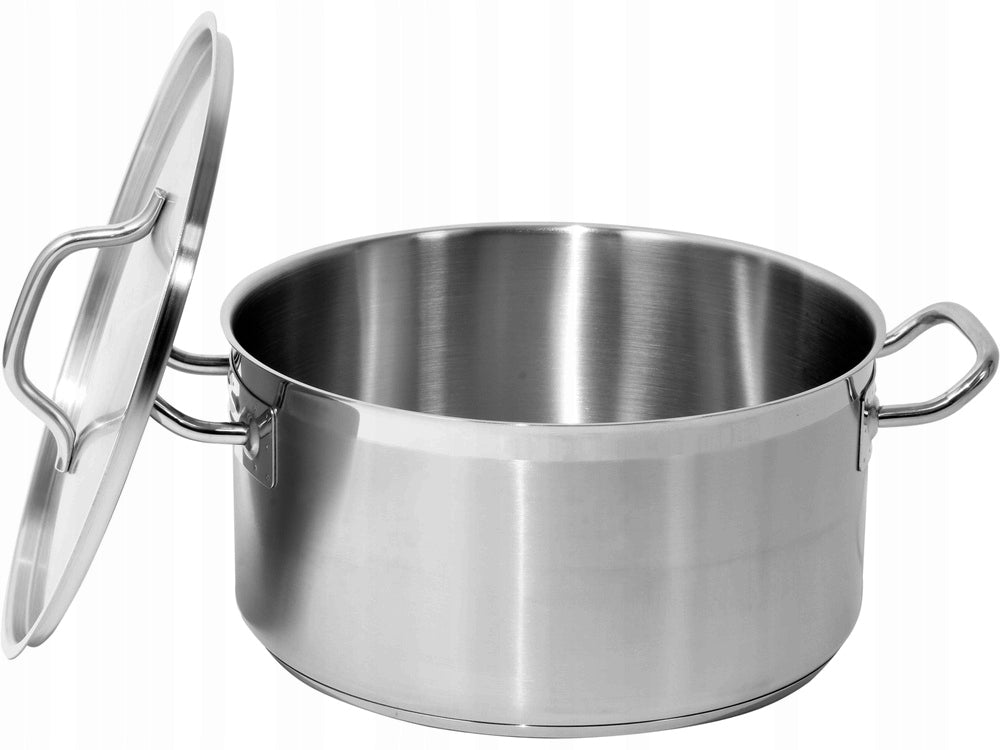 YATO GASTRO POT LOW WITH LID STAINLESS STEEL 32X16CM 12,9L YG-00043 Manufacturer code YT_YG-00043