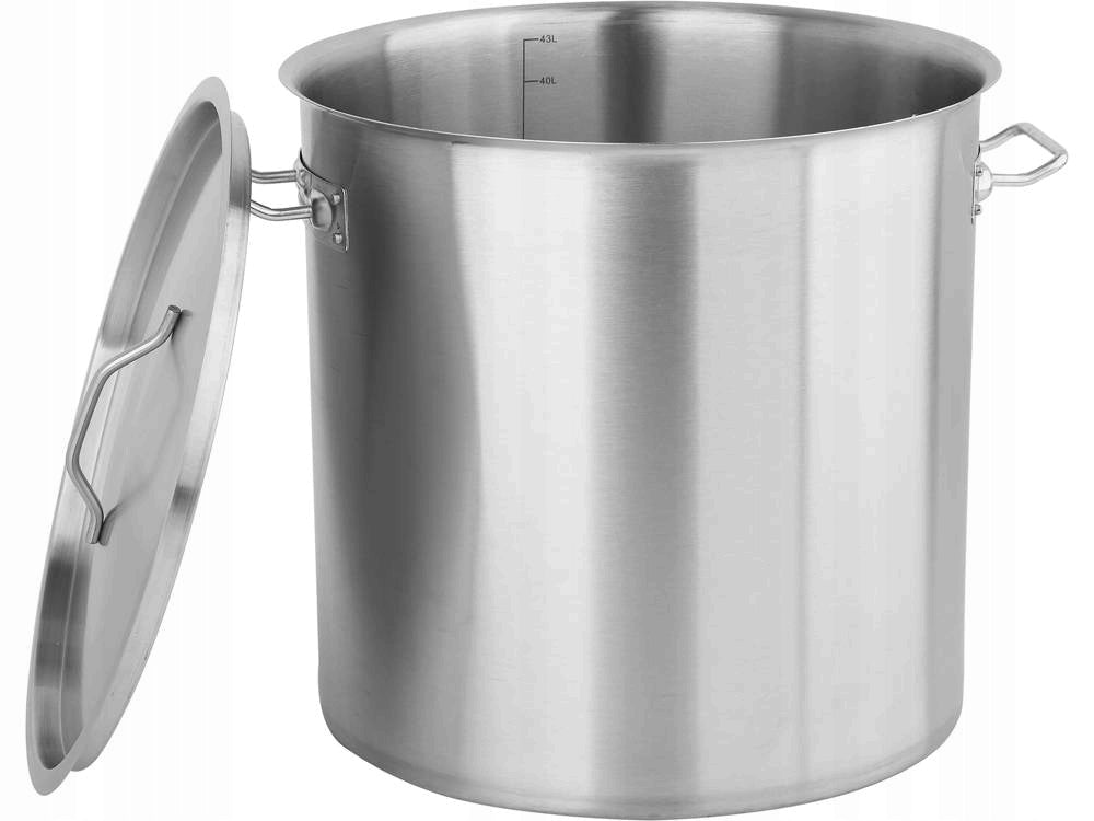 YATO HIGH POT STAINLESS STEEL 43L 38cm INDUCTION WITH LID AND GRADUATION 38x38cm Brand Yato