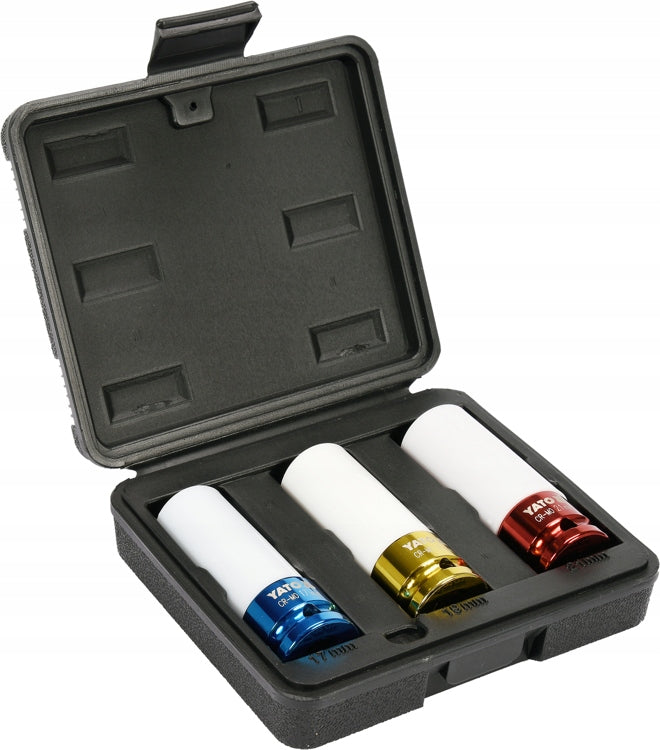 YATO IMPACT CAPS FOR ALLOY WHEELS ALUFELG SET OF 3pcs 1/2" Product weight with unit packaging 0.92 kg