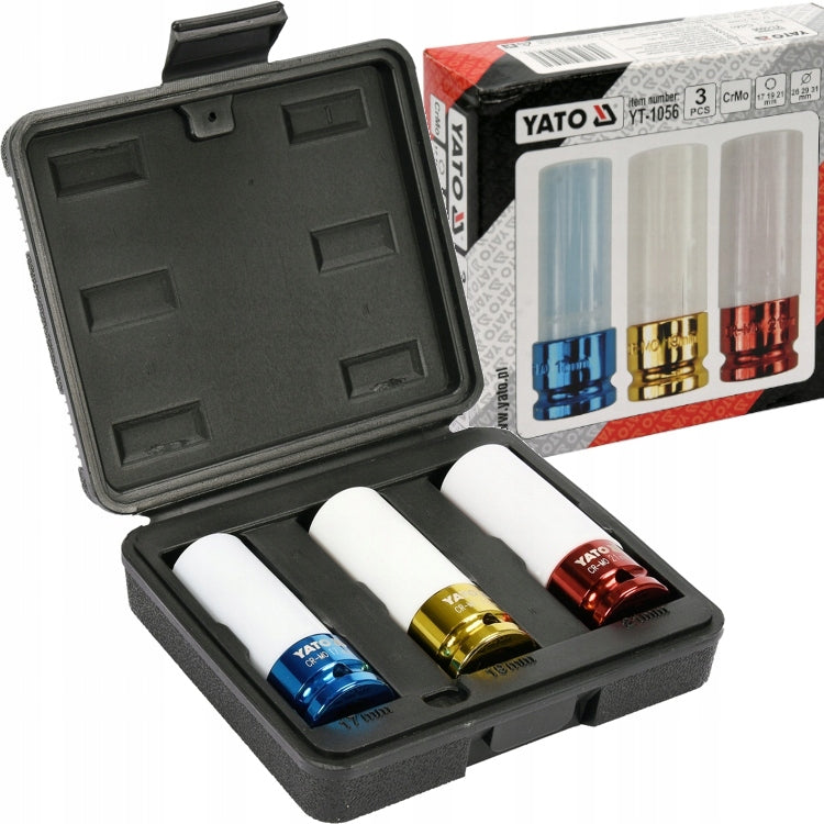 YATO IMPACT CAPS FOR ALLOY WHEELS ALUFELG SET OF 3pcs 1/2"