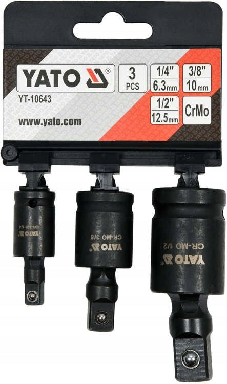 YATO IMPACT JOINT KIT 1/4"" 3/8"" 1/2 Manufacturer code YT-10643
