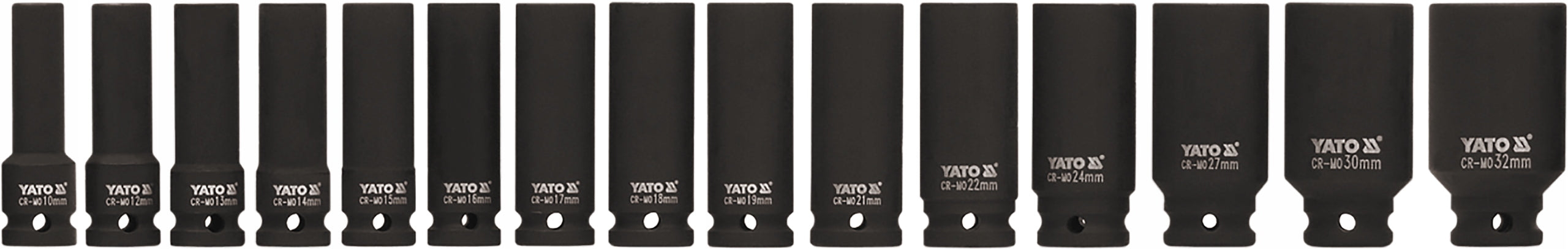 YATO IMPACT SOCKET SET 1/2'' 10-32MM 15el LONG SOCKET WRENCHES EAN (GTIN) 5906083080159