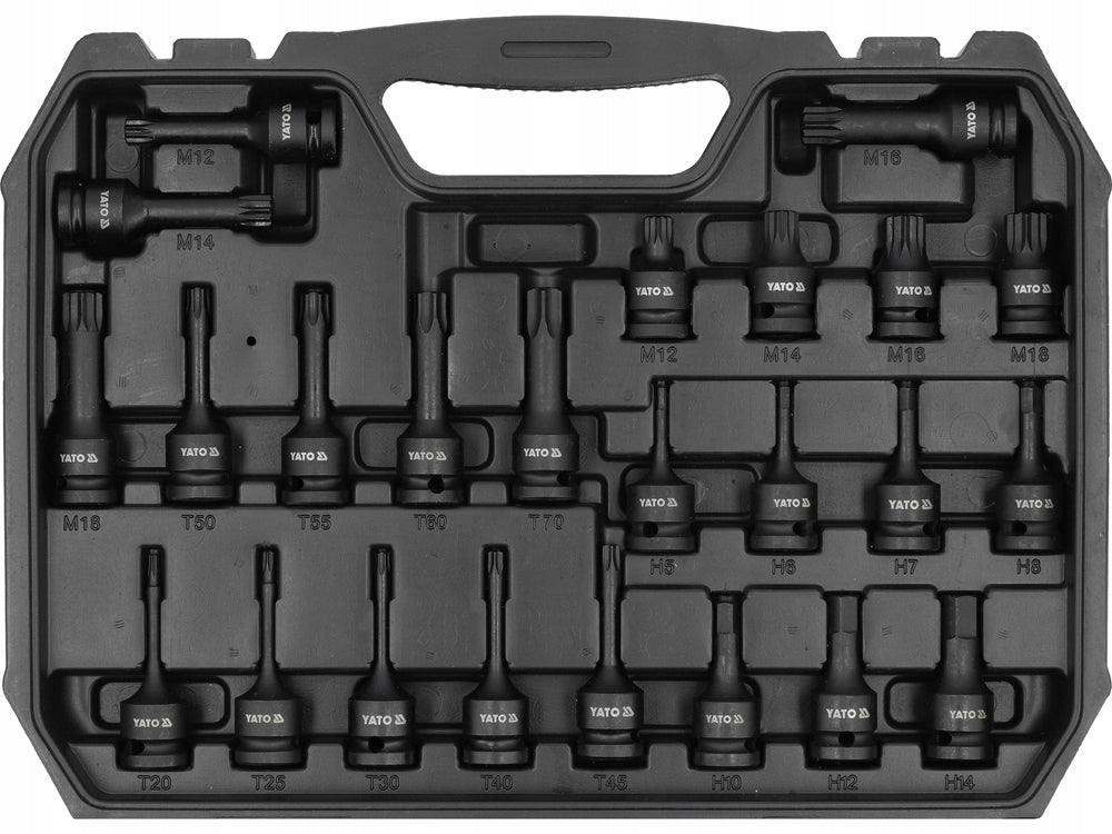 YATO IMPACT TOOL SET 1/2" 64 EL HEX TORX CAPS YT-10260 Brand Yato